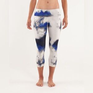 Womens Lululemon wunder under drop‎ Milky Way crop pants size 6